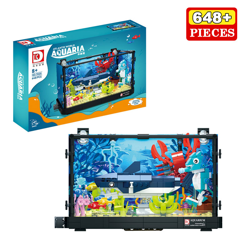 Aquarium Marine World - 648PCS Shark Ecosystem Tank Building Blocks