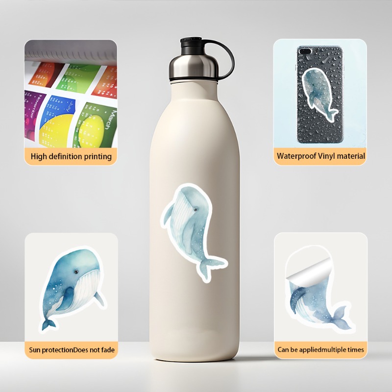 50pcs Cartoon Whale Graffiti C - đánh giá và giá Marine Aquarium Decorations