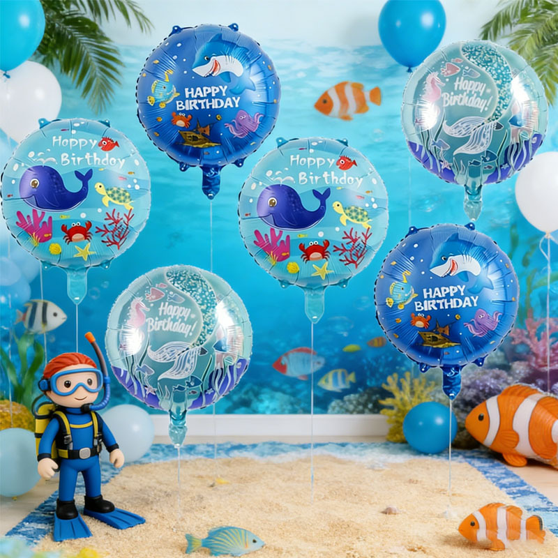 6pcs Ocean Theme Party Balloon - đánh giá và giá Marine Aquarium Decorations