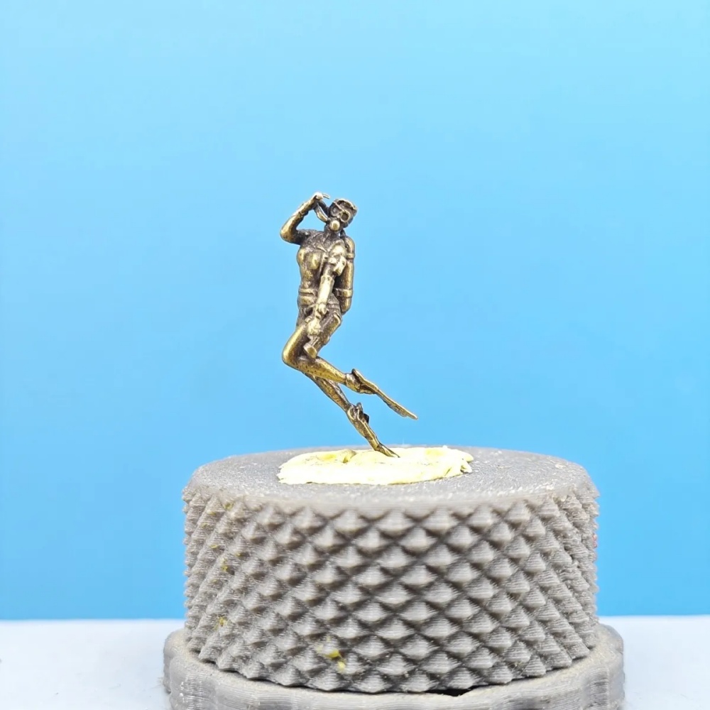 Vintage Brass Female Diver Min - đánh giá và giá Marine Aquarium Decorations