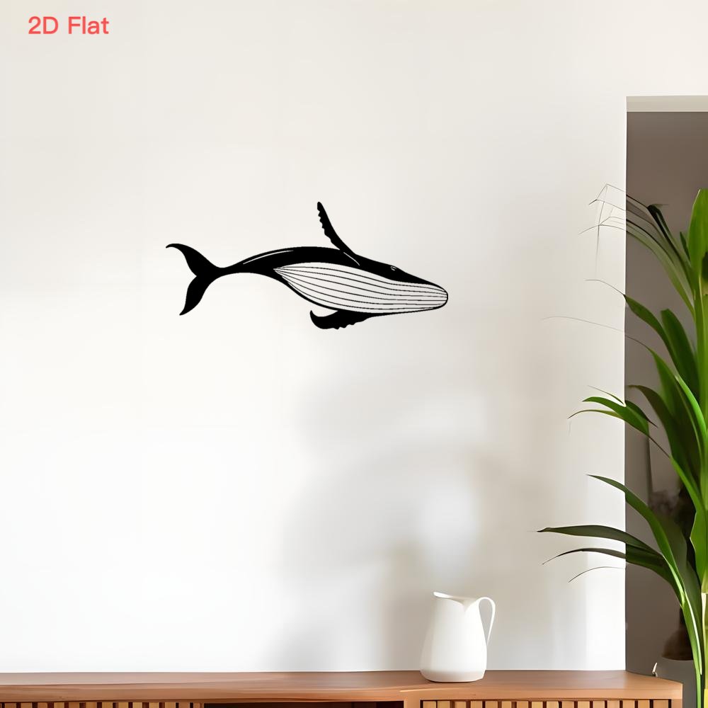 Majestic Whale Metal Wall Art  - đánh giá và giá Marine Aquarium Decorations