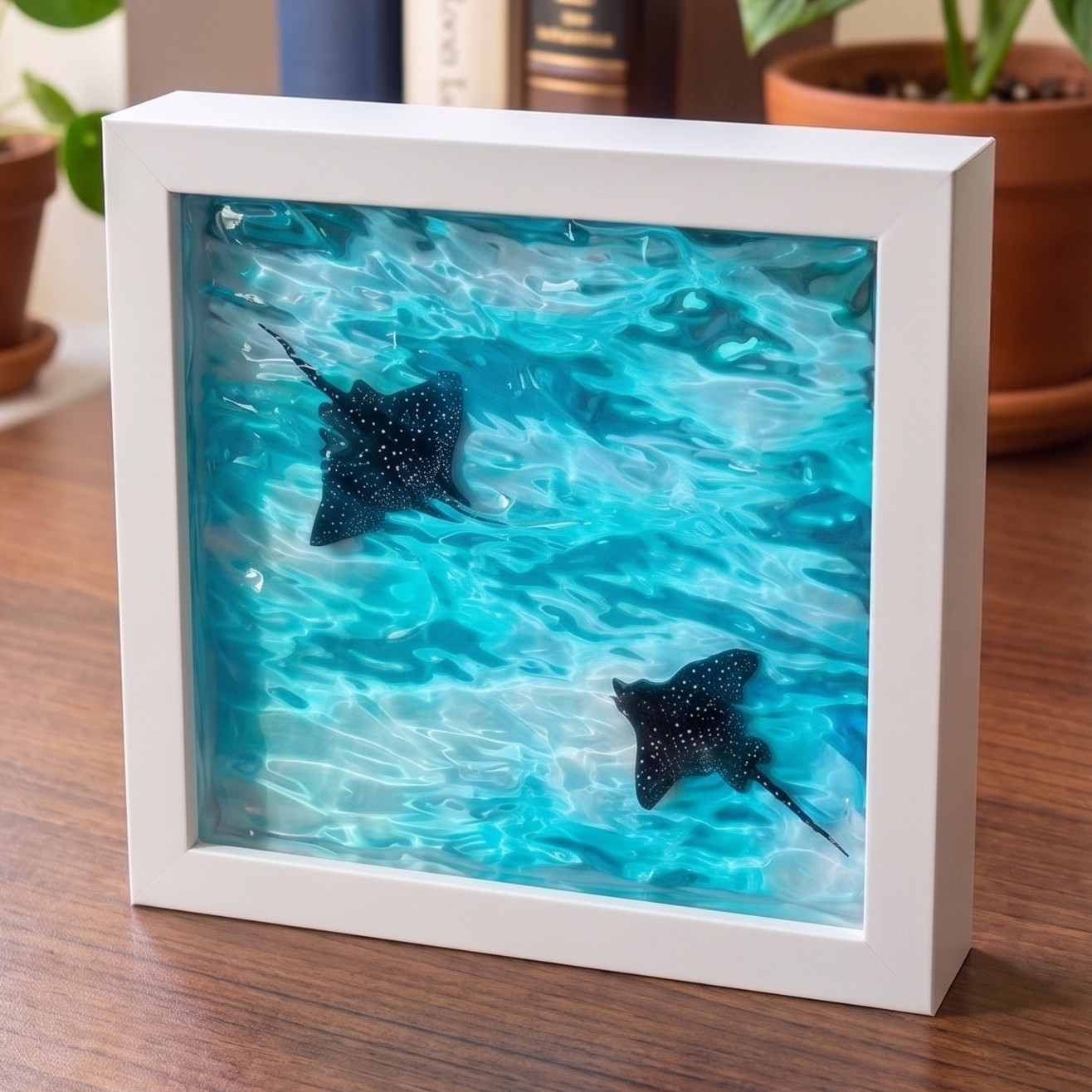3D Wave Resin Whale Sculpture  - đánh giá và giá Marine Aquarium Decorations