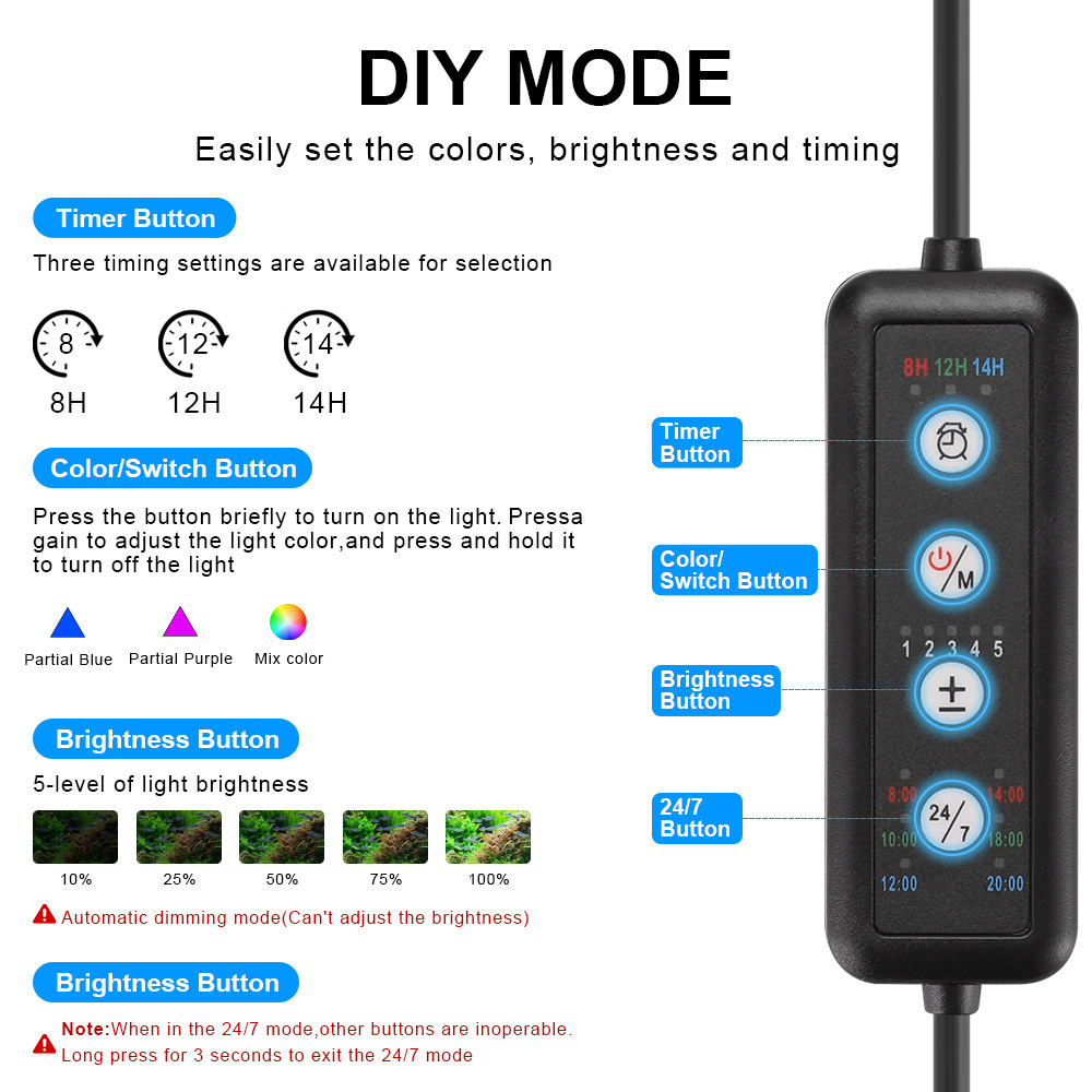 LED Aquarium Light Full Spectr - đánh giá và giá Marine Aquarium Reef