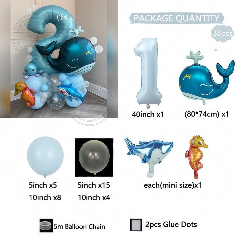 38Pcs Ocean Animal Themed Birt - đánh giá và giá Marine Aquarium Decorations